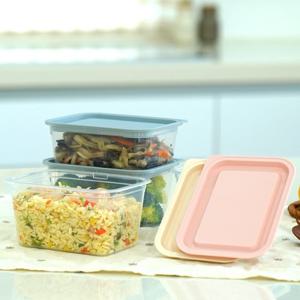 [올리오]사각 전자렌지 냉동밥 도시락통 보관 용기 600ml 8개