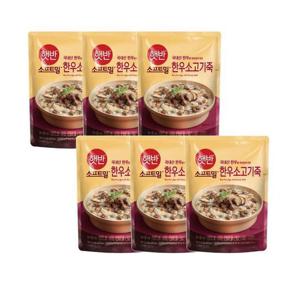 [CJ제일제당] 햇반 소프트밀 한우소고기죽 420g 6개