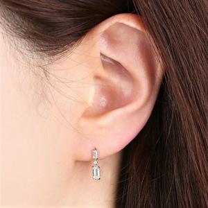 [GB] 화이트 스톤 스퀘어 10K GOLD 귀걸이 LPTJ2020T