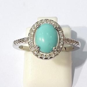 [블루케이] 그린터키석 원석반지231214-06탄생석심플