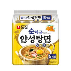 [농심] 순하군 안성탕면 125g 5봉지