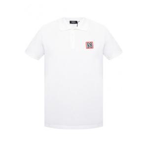 디스퀘어드2 로고 폴로티셔츠 화이트 남성 S74GL0035 S22743 100