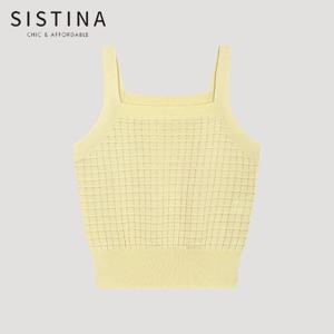 [SISTINA] 인기 크로셰 니트 베스트_ASKVTO21520_YE