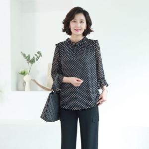 [쉬즈마담]T57103 어깨 날개프릴 소매밴딩 블라우스