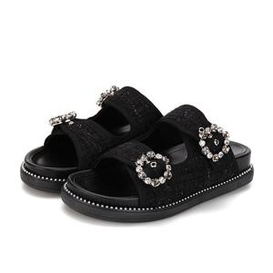 [바바라(슈즈)]쿠션감좋고 심플한 슬리퍼형 샌들 BBF306BB