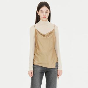 [시슬리] 트러스 스트랩 슬리브리스 블라우스_SAWS04441BG