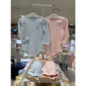 압소바CH 컬컬 모달 바디슈트(모자) AZ5-10624 베이비가을슈트 출산 백일 조카선물