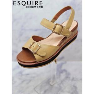 [에스콰이아]에스콰이아 웨지힐 통굽 여성샌들 YADMSD717BE_SC