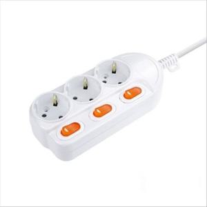 개별 스위치 멀티탭 3구 접지 대한 SW 2호 16A 1.5M