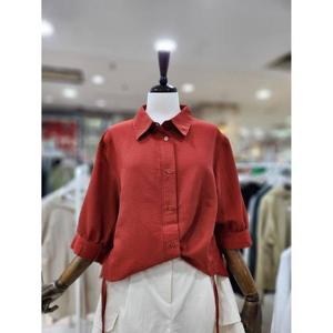 스테파니 세이브존08 셔링 소매 셔츠 N24NS4306