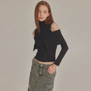 HIGH NECK SAILOR CUT-OUT TOP_T426TP106(BK)