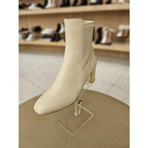 [소다] 뒷스판 통굽 6CM 흑색 여성부츠 (ALB415 GS35)