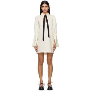 25 FW 키카 바르가스 여성 화이트 말랄라 미니 드레스 242593F052008