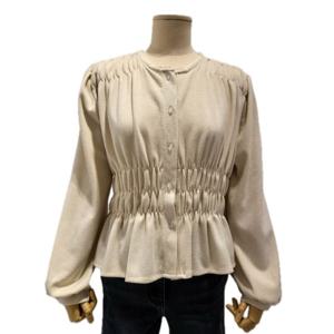 [에이비에프지]셔링 포인트 러블리 긴팔 블라우스 APZ1HB33B