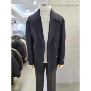 바쏘옴므 세이브존03 바쏘옴므 24F/W 네이비 울  오버핏 피코트 WSAGY4CD38ANYA