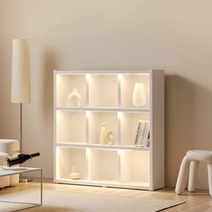 아씨방가구 제니아 LED 조명 36T 선반 1200 3단 책장