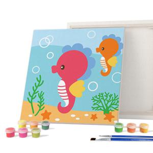 아이러브페인팅 DIY캔버스형 그림그리기 20x20cm 바다_아기해마