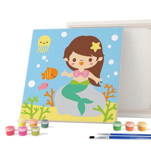 아이러브페인팅 DIY캔버스형 그림그리기 20x20cm 바다_인어공주