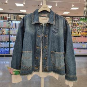 라티움 HC34 봄.가을 품넉넉한 타임꽃소매 뒷핀턱 루즈핏 청자켓 T2513jk12