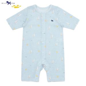 블루독베이비[hu] 25.SS BL)오리7부우주복 45170-041-21 유아우주복 내의우주복 봄여름우주복 출산선물