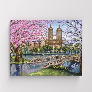 보석십자수 명화 풍경 어느 멋진 봄날 40x50