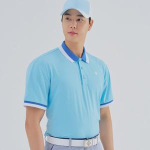 [레노마골프] 남성 투톤 시보리 카라 반팔 티셔츠 RMTPM2108-905