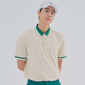 [레노마골프] 남성 투톤 시보리 카라 반팔 티셔츠 RMTPM2108-200