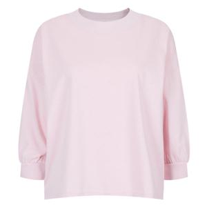 샵앤) 국산 여성 왕밴드 라운드넥 루즈핏 7부소매 얇은 무지 티셔츠 DAI-WSH-20385-핑크