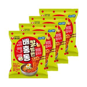 농심 배홍동 칼빔면 128g 4개 / 봉지라면 비빔면