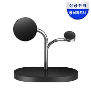 삼성 QI2 맥세이프 충전기 3in1 마그넷 무선충전 거치대 / GP-PWU024WIABK