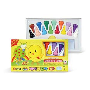 동아 노랑병아리 베이비칼라 15색 첫크레용 크레파스