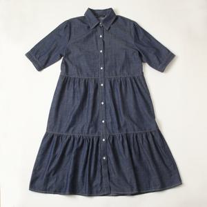 [뱅뱅]여성 캉캉 오버핏 반팔 롱 데님 원피스 (NOLD67)