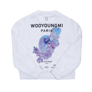 우영미 M251TS25 719W 3D 코랄 백 로고 여성 맨투맨