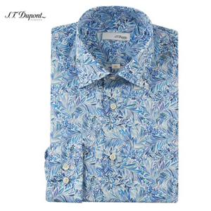 (듀퐁)24년 SS 신상 -SE4SM11LS513SBU(블루)- 일반핏 면100 수입원단 프린트 긴팔셔츠