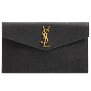 25 FW 생로랑 UPTOWN 업타운 모노그램 로고 캐비어 레더 클러치백 565739 1GF0J 1000