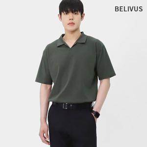 남성 반팔 티셔츠 여름 오픈 카라티 BBN166