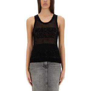 MOSCHINO JEANS 로고가 있는 메시 탑 088437010555