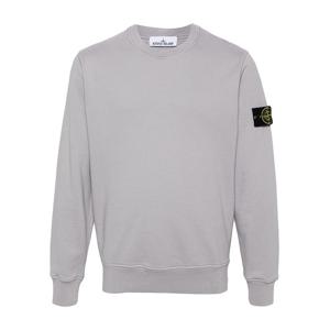 스톤아일랜드 로고 패치 코튼 맨투맨 그레이 801563051 V0064