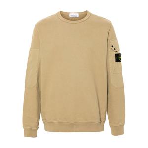 스톤아일랜드 브러쉬드 코튼 맨투맨 베이지 811563920 V0094