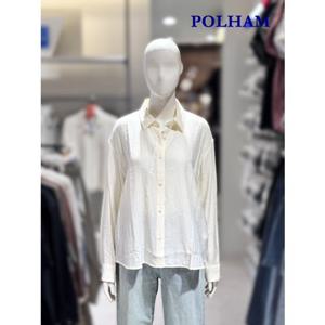 [폴햄] 여성 크링클 루즈핏 긴팔 셔츠 PHF3WC2089 -US