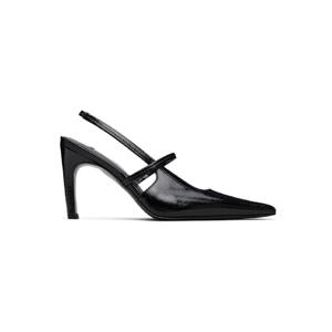 25 FW 토템 여성 블랙 나플락 슬링백 스틸레토 힐 252771F122003