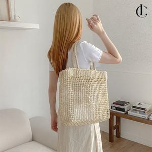 엘케이트 여성 라탄 숄더백 여름 메쉬백 보부상가방 바캉스룩 네트백 LAJB015