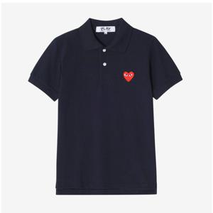 [꼼데가르송(잡화)][꼼데가르송] PLAY 플레이 레드 하트 와펜 폴로 남성 반팔티(P1T006 2)