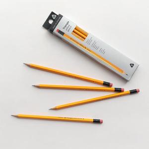 아트박스/핑크풋 핑크풋 노랑 삼각 연필 10본 세트(B심) ver2