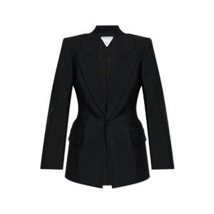 보테가 베네타 싱글 브레스티드 레귤러 핏 재킷 820067V0B30 1000 TP935129780