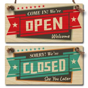 아트박스/뭉키데코 나무 오픈클로즈 양면 우드 팻말 안내판 표지