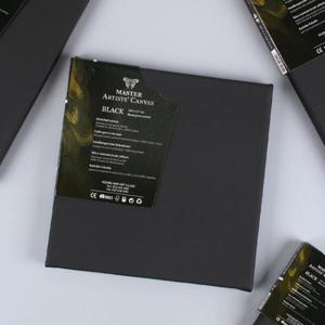 아트박스/아트피스 마스터 검정 캔버스 정사각 20x20cm