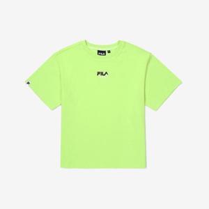 [휠라키즈]Camping 소매 라벨 포인트 티셔츠_ (FK2RSG2S03X_AGR)