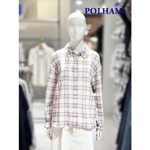 [폴햄] 여성 쿨링 체크 오버핏 셔츠 PHF3WC2086 -US