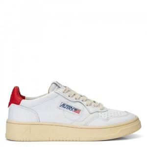 오트리 남성 레드 메달리스트 로우탑 스니커즈 AULMLL21-LEAT/LEAT WHT/RED